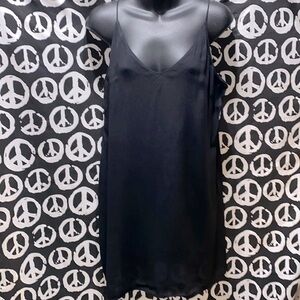 ARITZIA WILFRED FREE BLACK SLIP DRESS SZ M